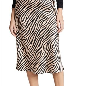 Re:named tiger print midi silk skirt